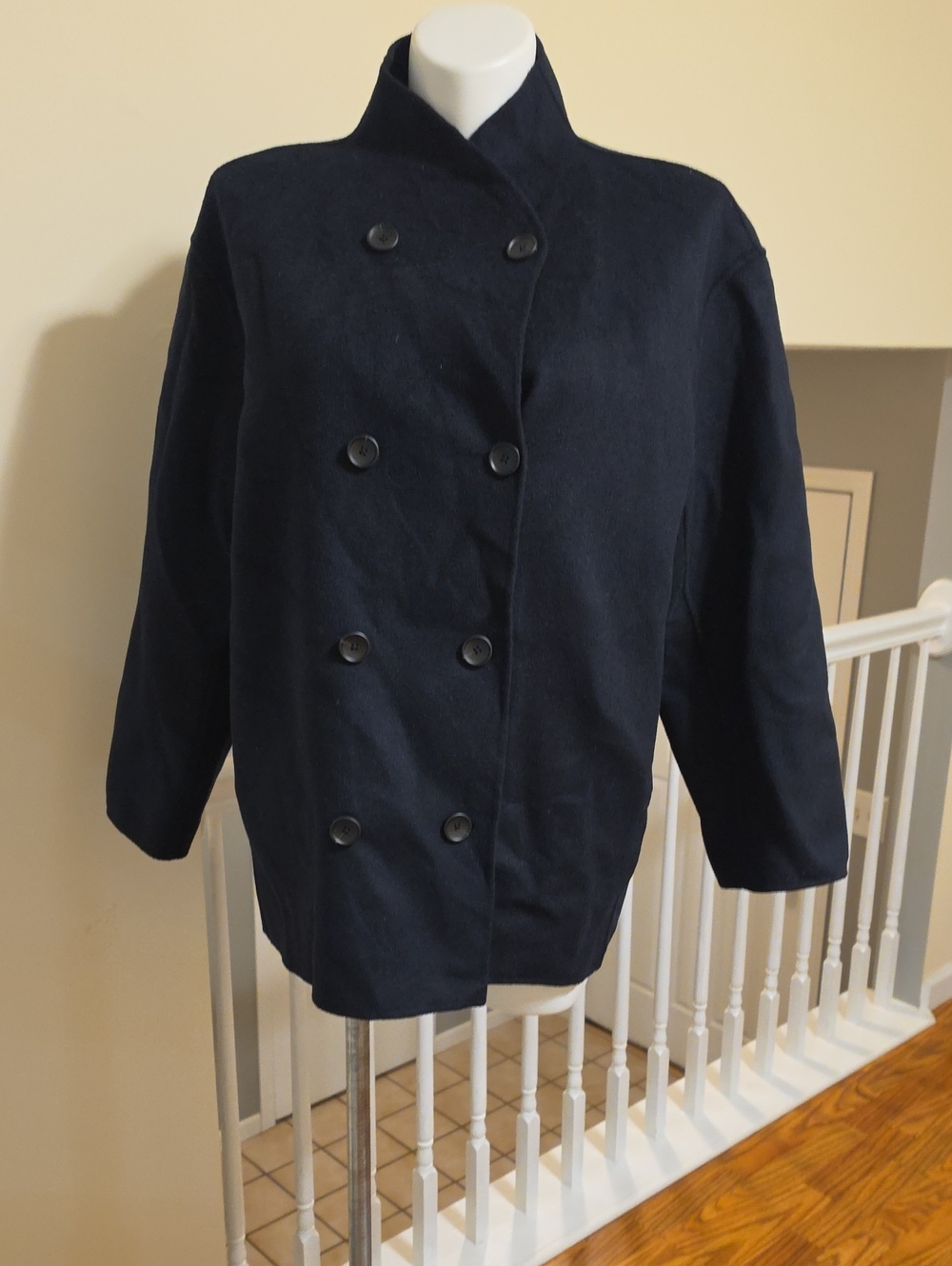 Alex Mill SOPHIA BLACK WOOL Coat SIZE L NWOT - Picture 6 of 16